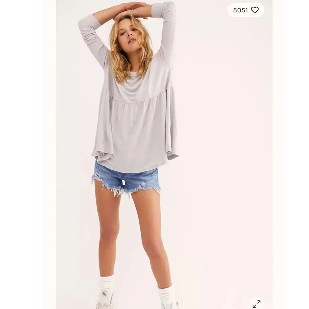 NWT Free People Forever Your Girl Babydoll Tee